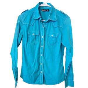 🌹𝐂𝐑𝐔𝐄𝐋 𝐑𝐄𝐀𝐋 𝐁𝐋𝐔𝐄 𝐁𝐔𝐓𝐓𝐎𝐍 𝐃𝐎𝐖𝐍 𝐂𝐎𝐓𝐓𝐎𝐍 𝐒𝐇𝐈𝐑𝐓